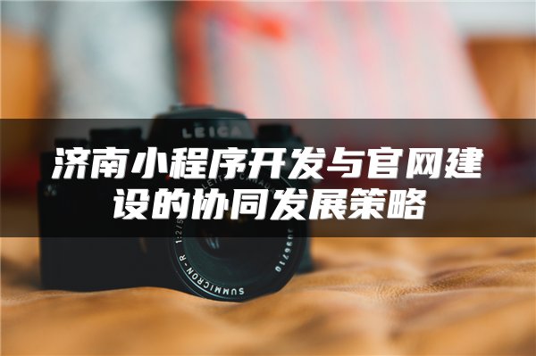 济南小程序开发与官网建设的协同发展策略